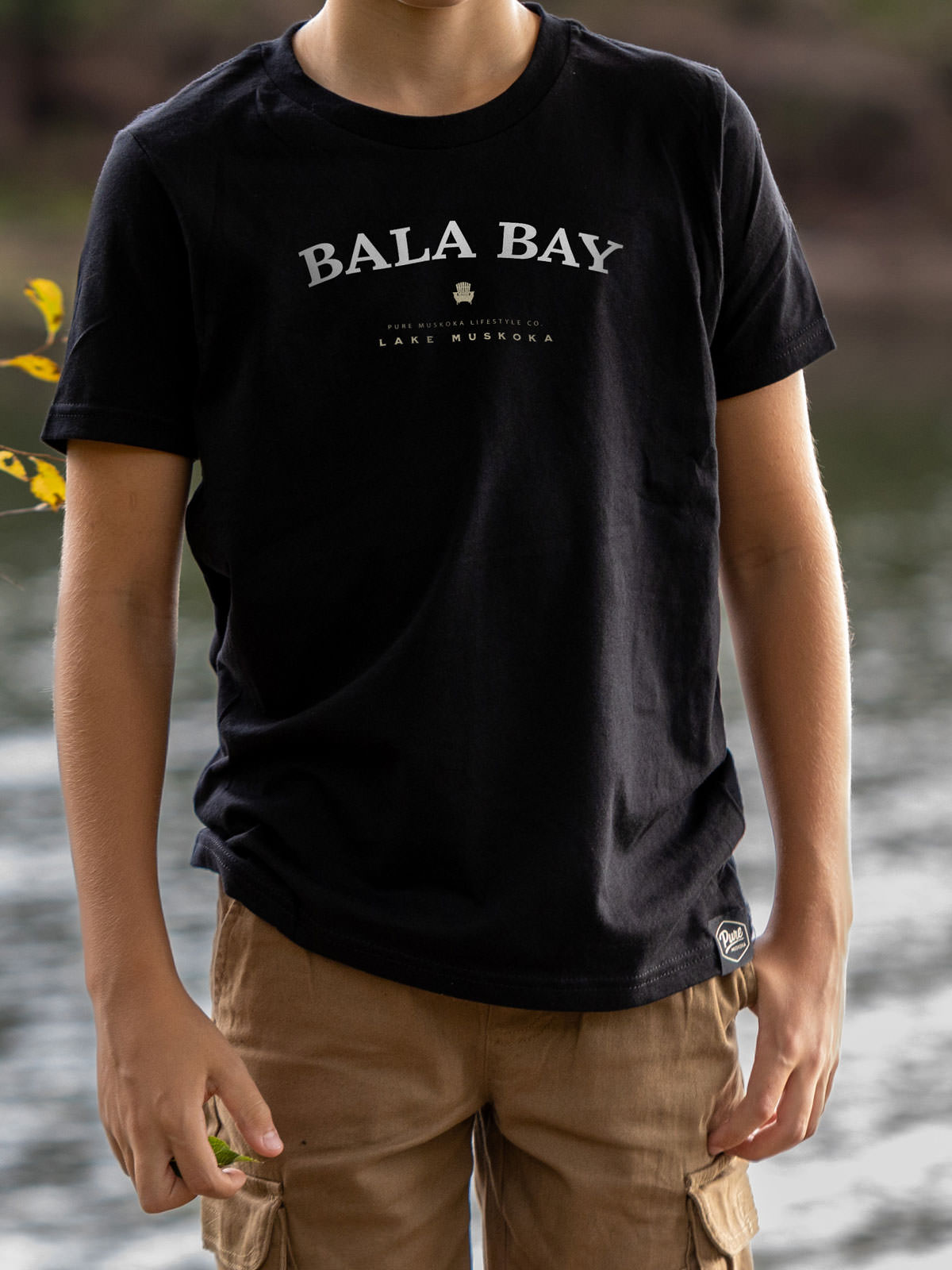 Bala Bay Kids T-Shirt - Black - Pure Muskoka