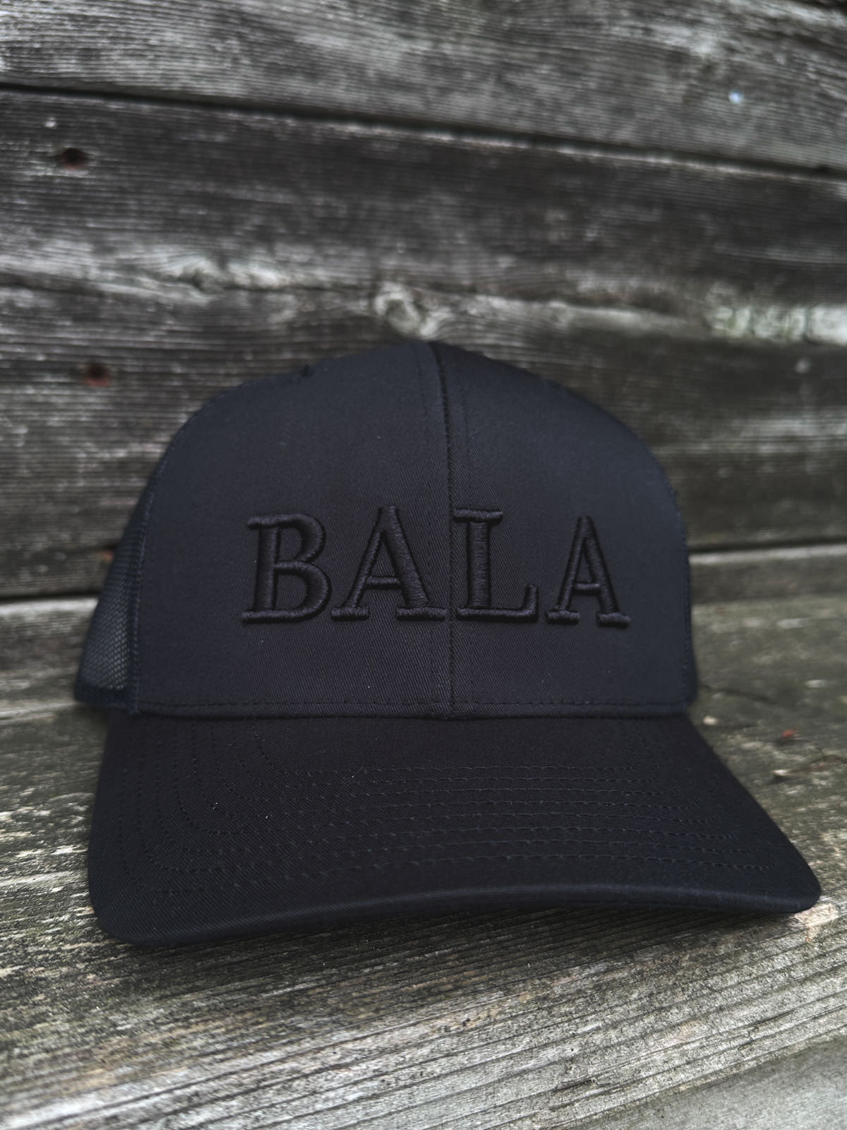 Bala Hat - 3D Embroidered - Black - Pure Muskoka