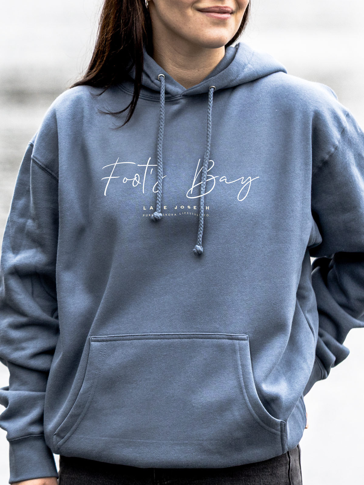 Foot's BayHoodie - Storm Blue - Female Model