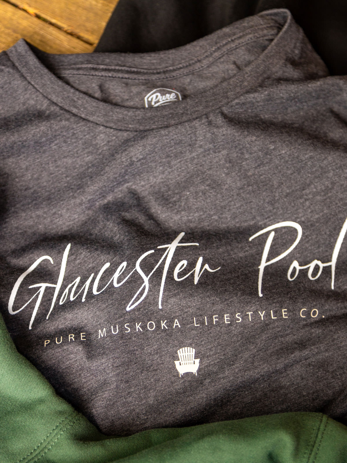 Gloucester Pool T-Shirt - Navy - Flat Lay - Pure Muskoka
