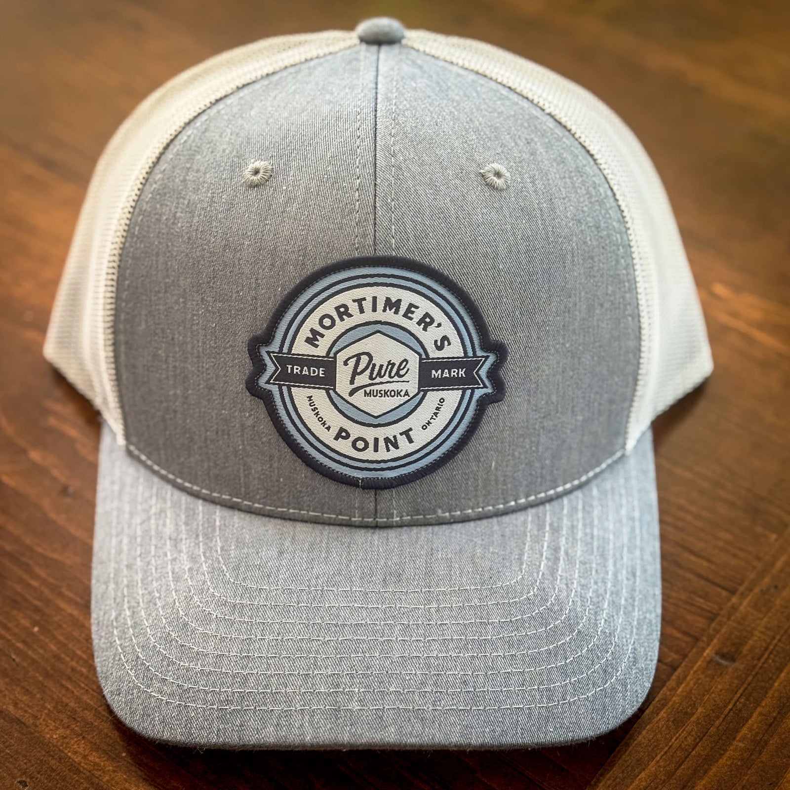Mortimer's Point Lifestyle Patch Hat - Heather Grey