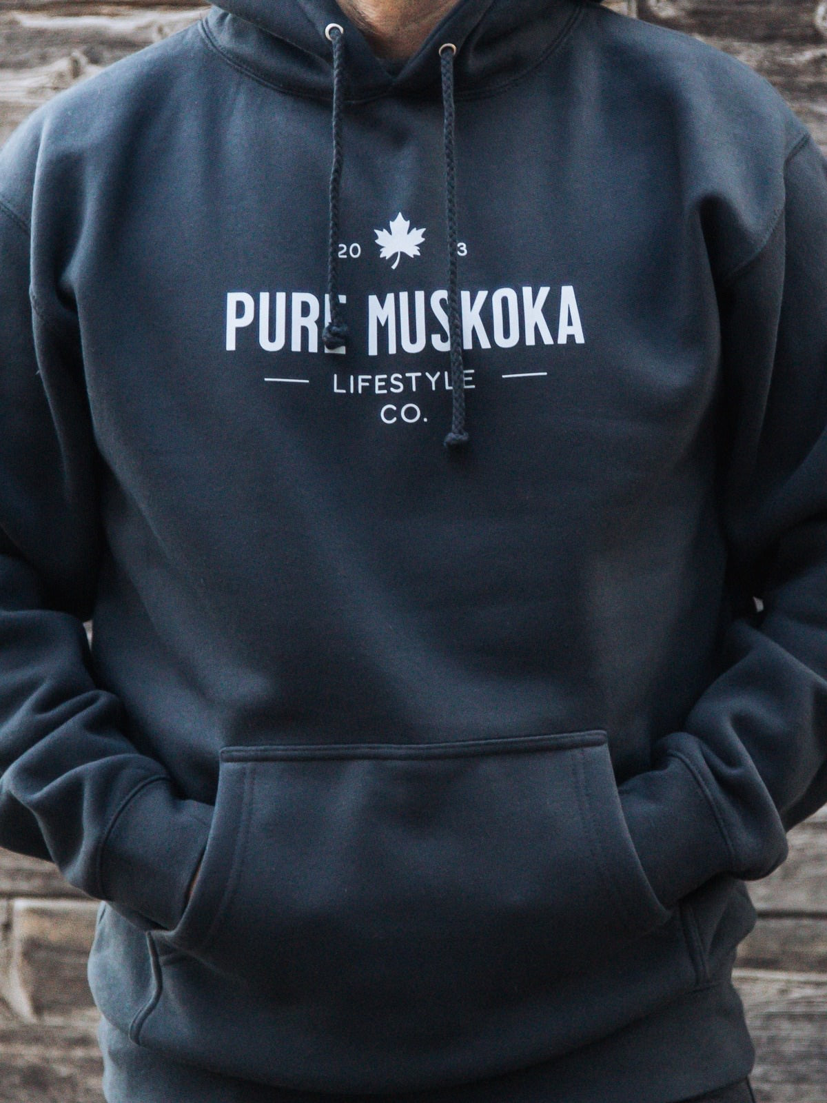 Heritage Hoodie - Navy - Male model