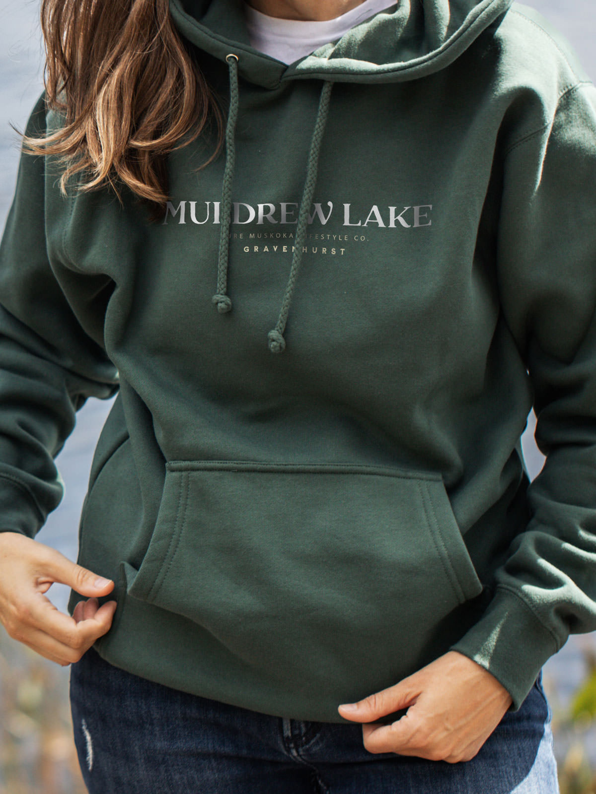 Muldrew Lake Hoodie - Alpine Green - Female Model