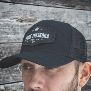 Pure Muskoka Lifestyle Patch Hat (Black, Black)