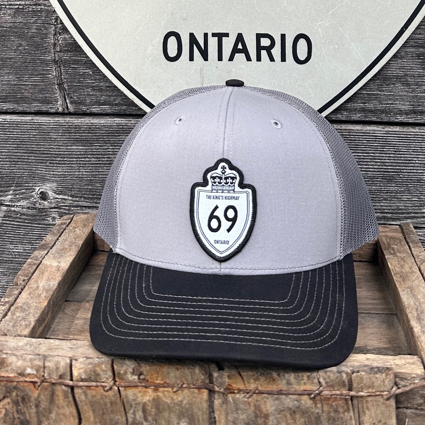 Highway 69 Patch Hat (Grey,Black)