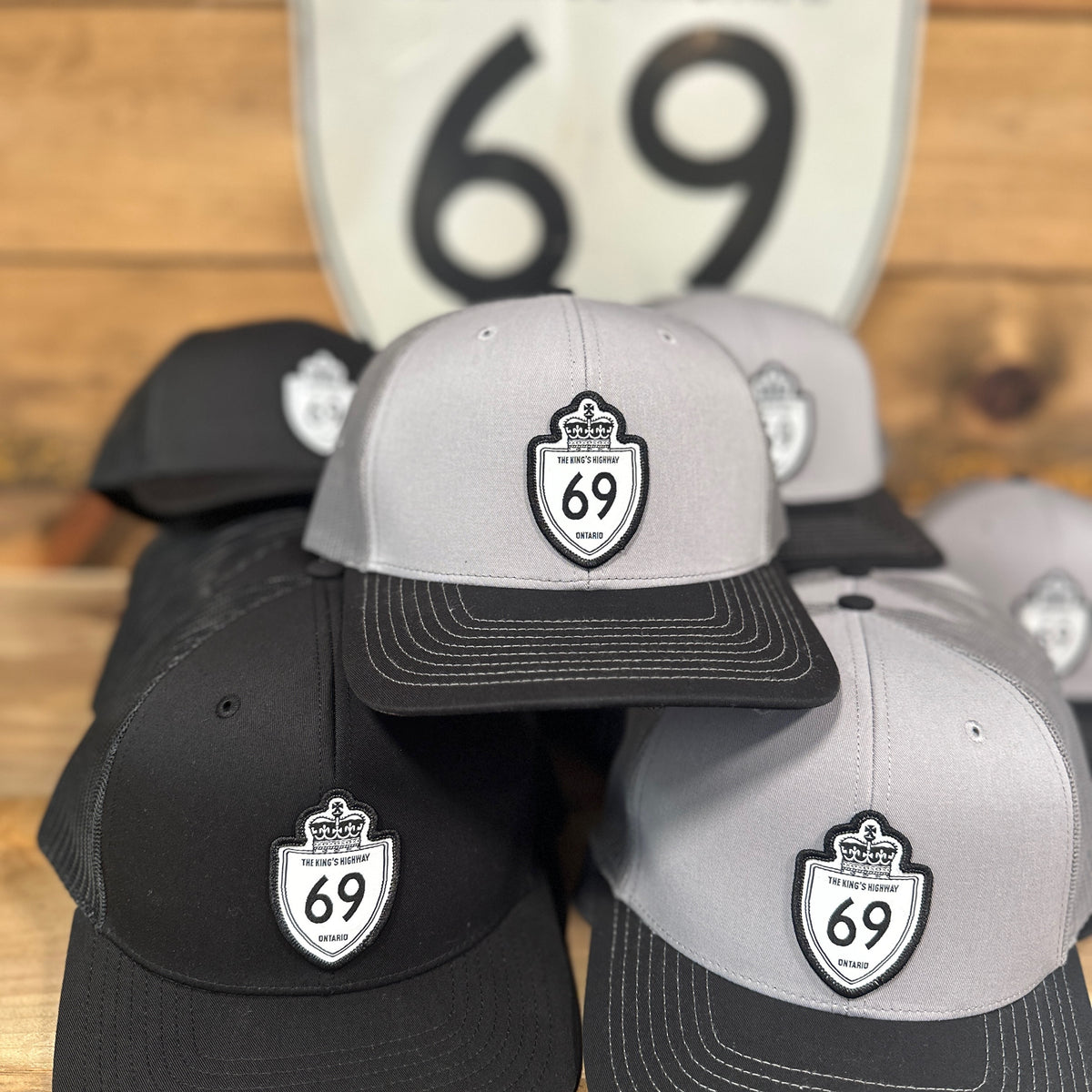Highway 69 Patch Hat (Grey,Black)