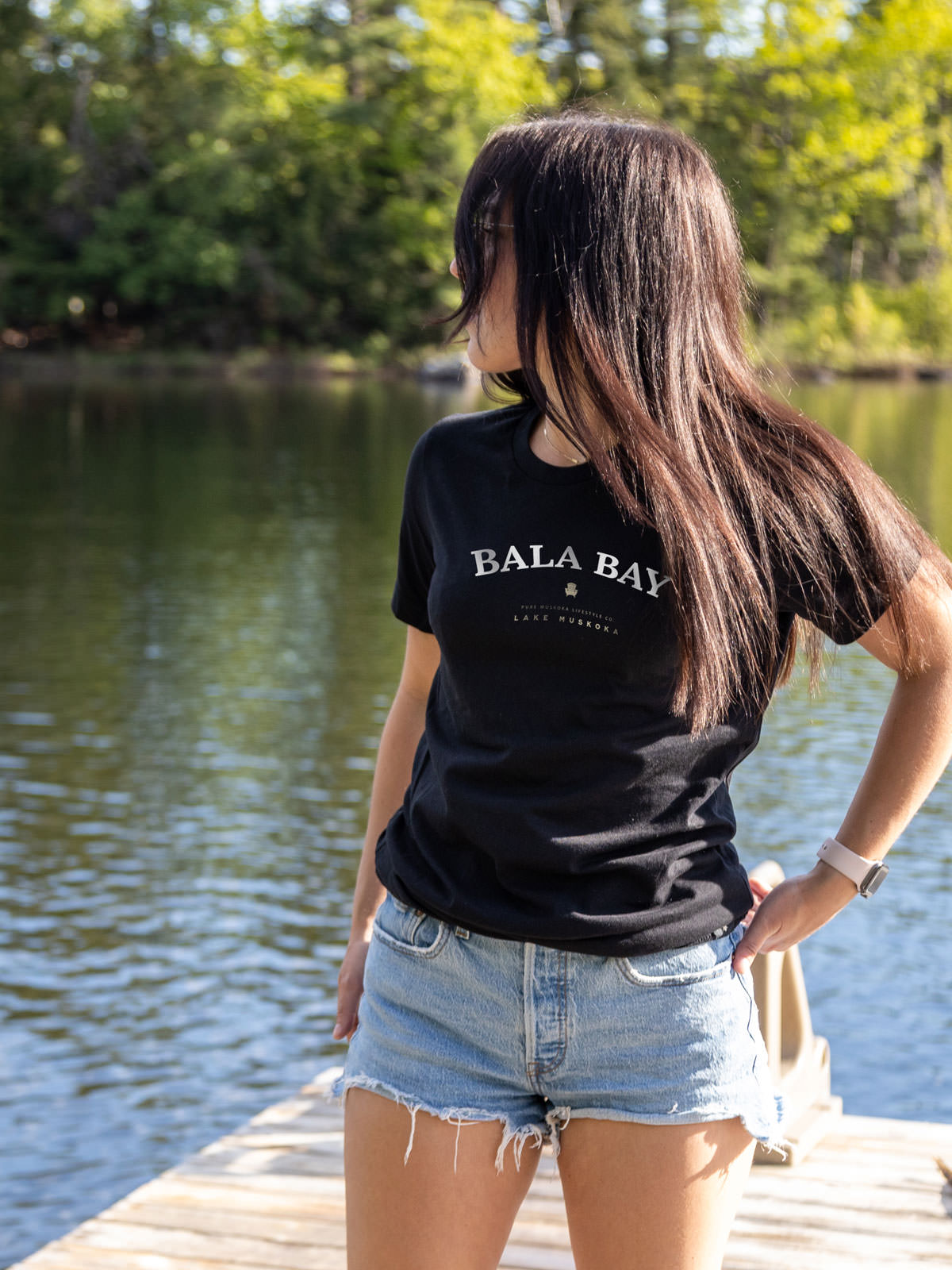 Bala Bay T-Shirt - Black - Female Model