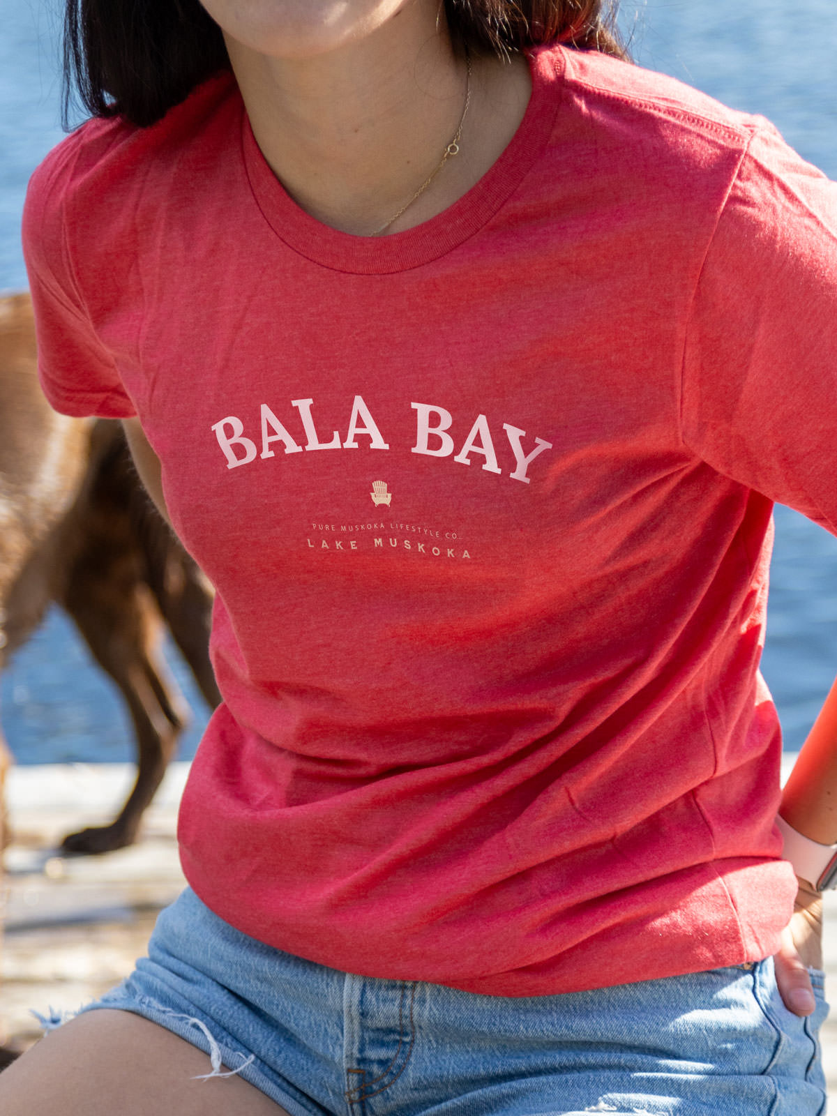 Bala Bay T-Shirt - Red - Female Model