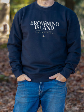 Browning Island Crewneck - Navy - Male Model