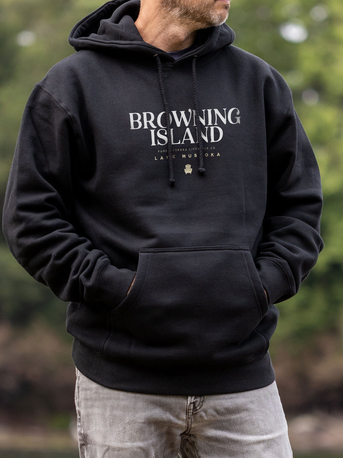 Browning Island Hoodie - Black - Male Model