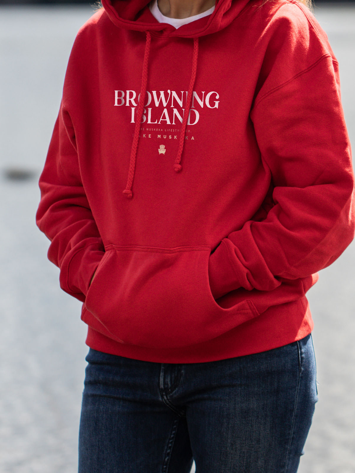 Browning Island Hoodie - Red - Female Model