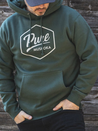 Classic Logo Hoodie - Alpine Green - Male Model