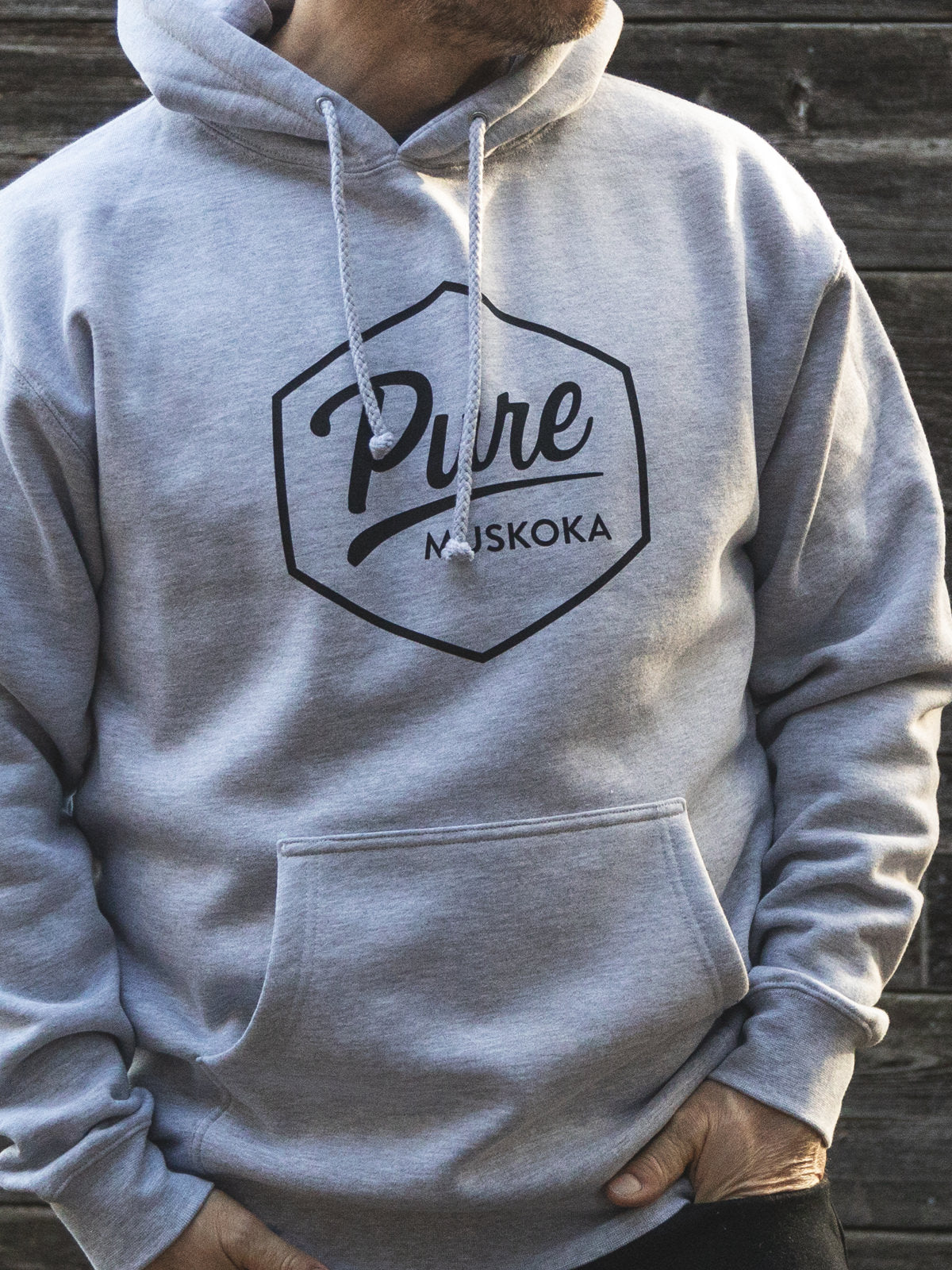 Classic Logo Hoodie - Athletic Grey - Male Model