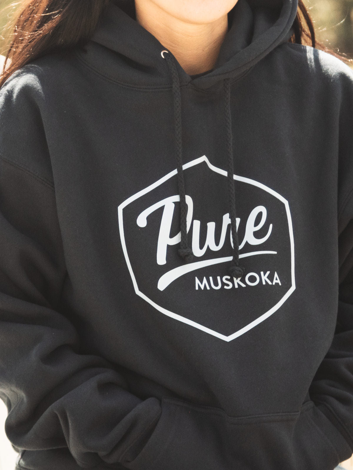 Classic Logo Hoodie - Navy - Female Model