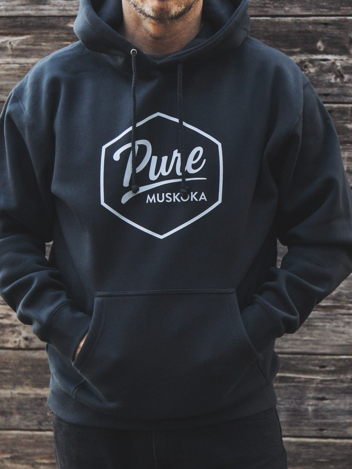 Classic Logo Hoodie - Navy - Male Model