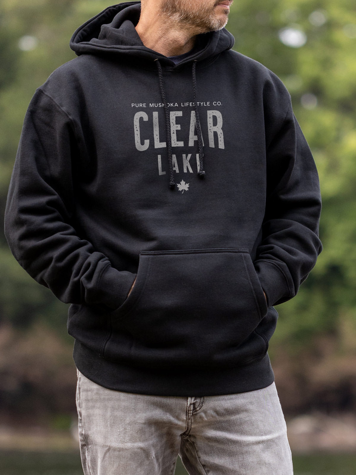 Clear Lake Hoodie - Black - Male Model