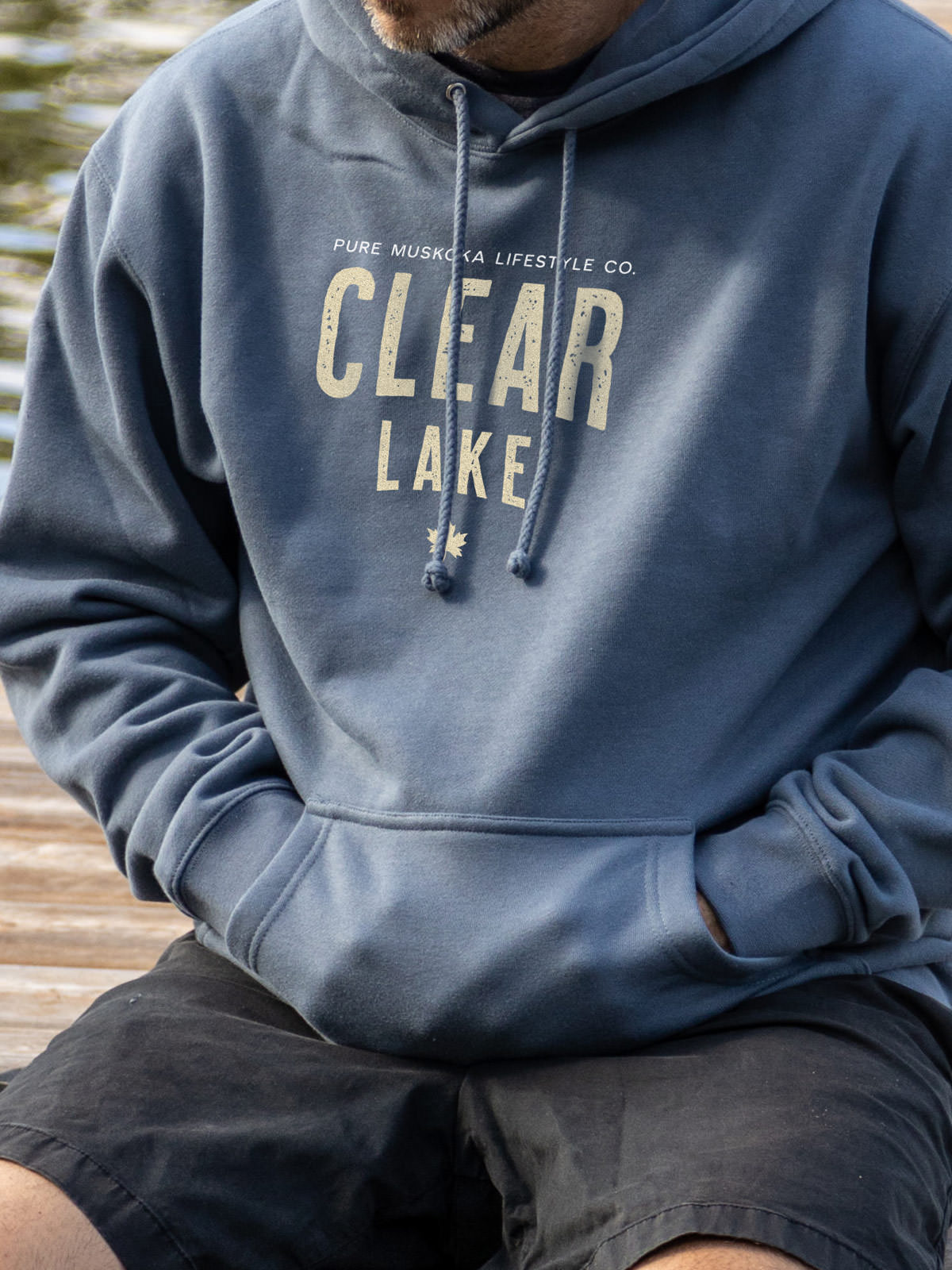 Clear Lake Hoodie - Storm Blue  - Male Model