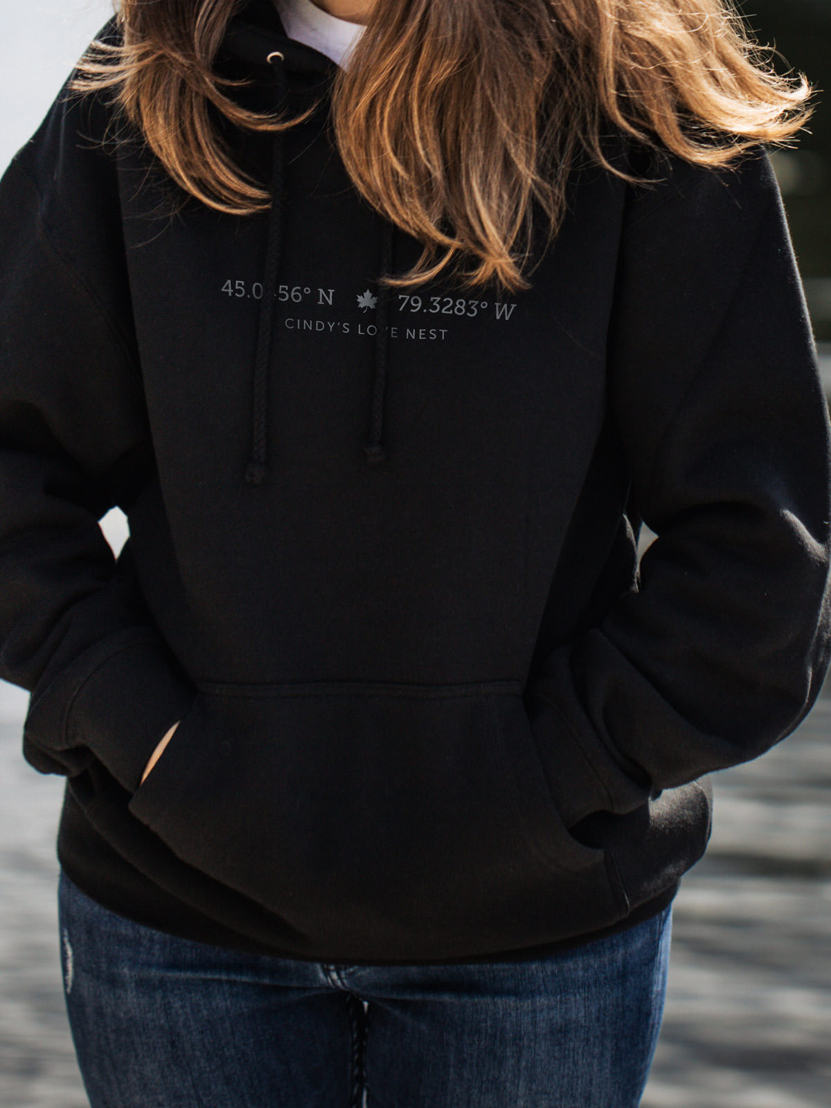 Your Spot Hoodie - Black  - Female Model