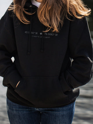 Your Spot Hoodie - Black  - Female Model