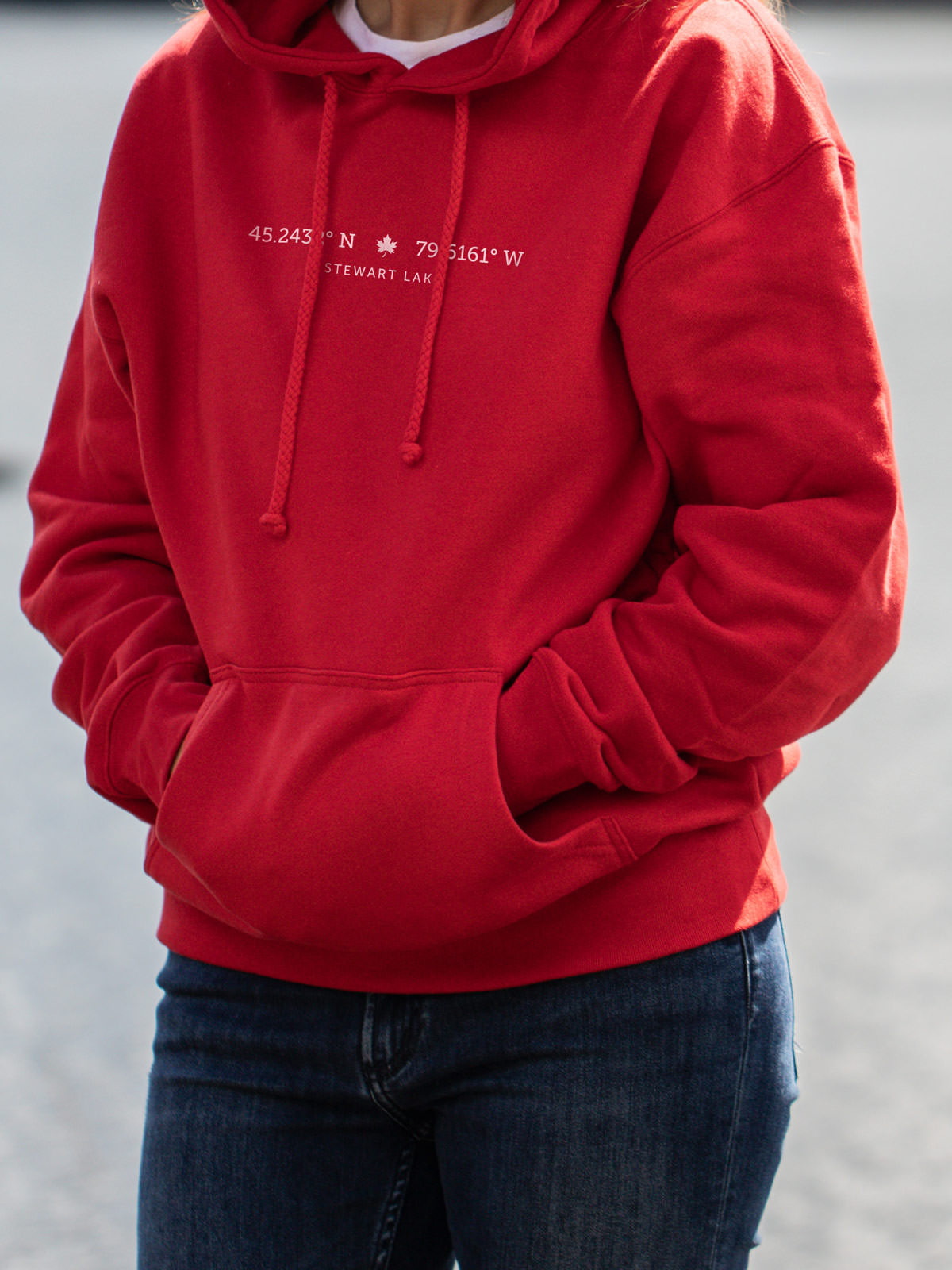 Your Spot Hoodie - Red  - Female Model