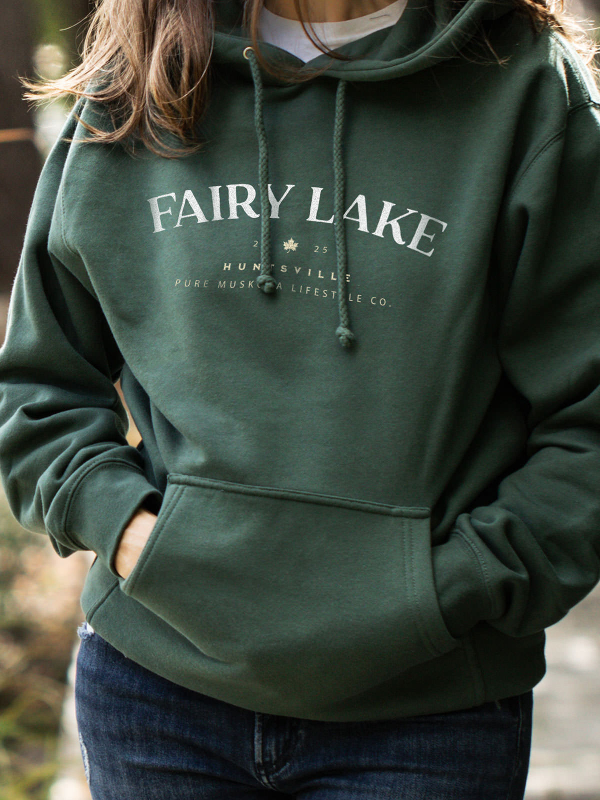 Fairy Lake Hoodie - Alpine Green  - Female Model