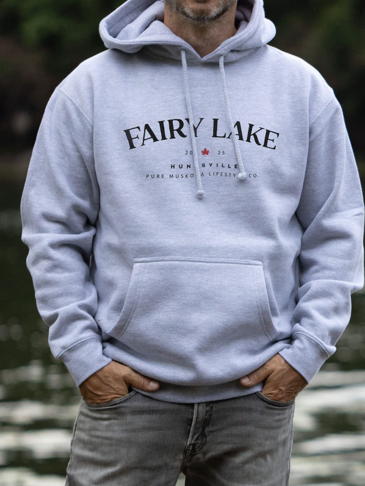 Fairy Lake Hoodie - Athletic Grey  - Male Model