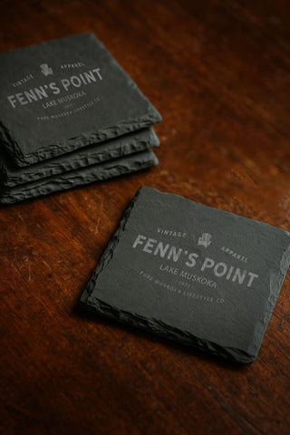 Fenn's Point Slate Coasters (Set of 4)