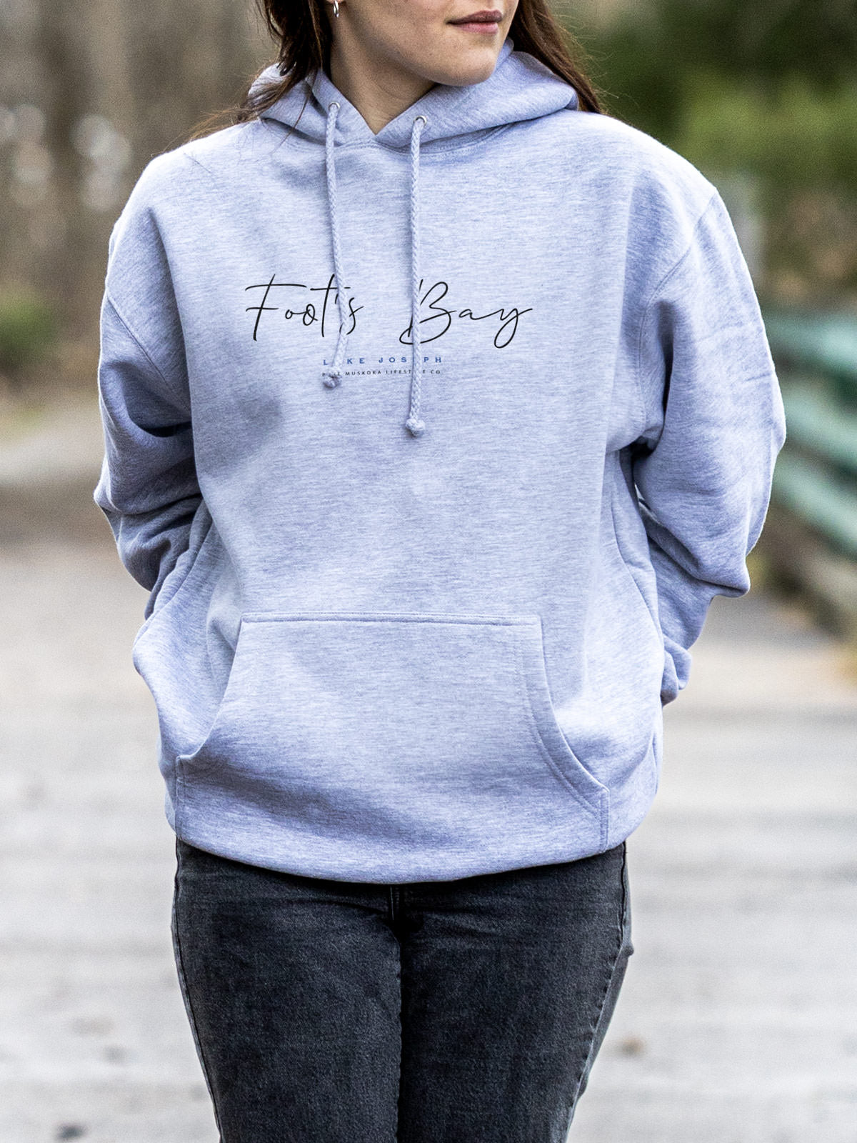 Foot's BayHoodie - Athletic Grey  - Female Model