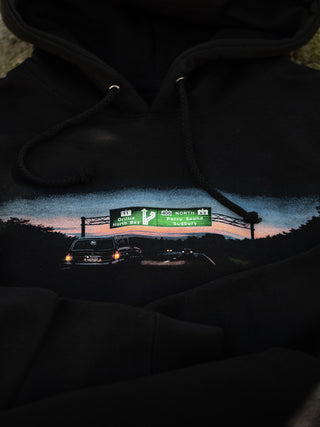 Friday Night Lights Hoodie - Flat Lay - Pure Muskoka