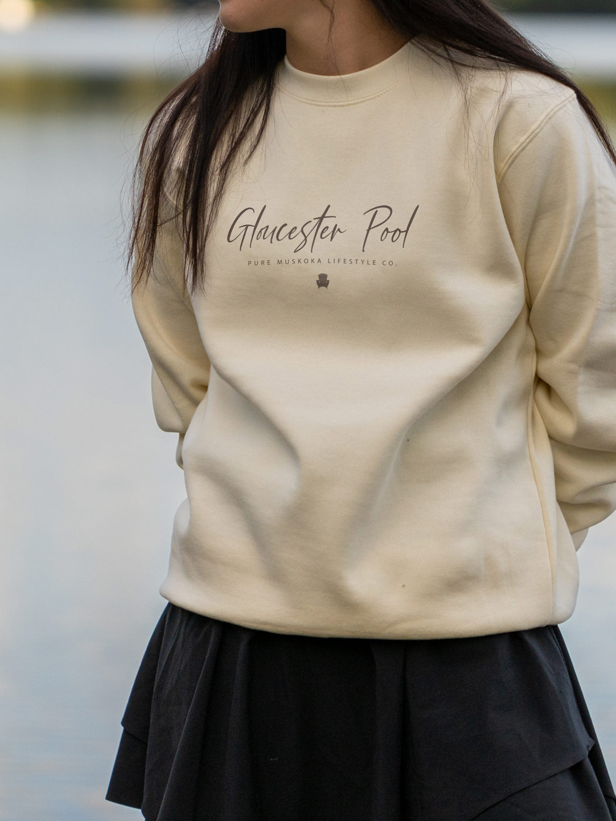 Gloucester Pool Crewneck - Bone - Female Model