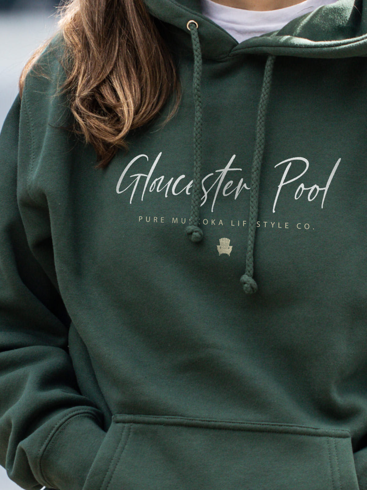 Gloucester Pool Hoodie - Alpine Green - Female Model