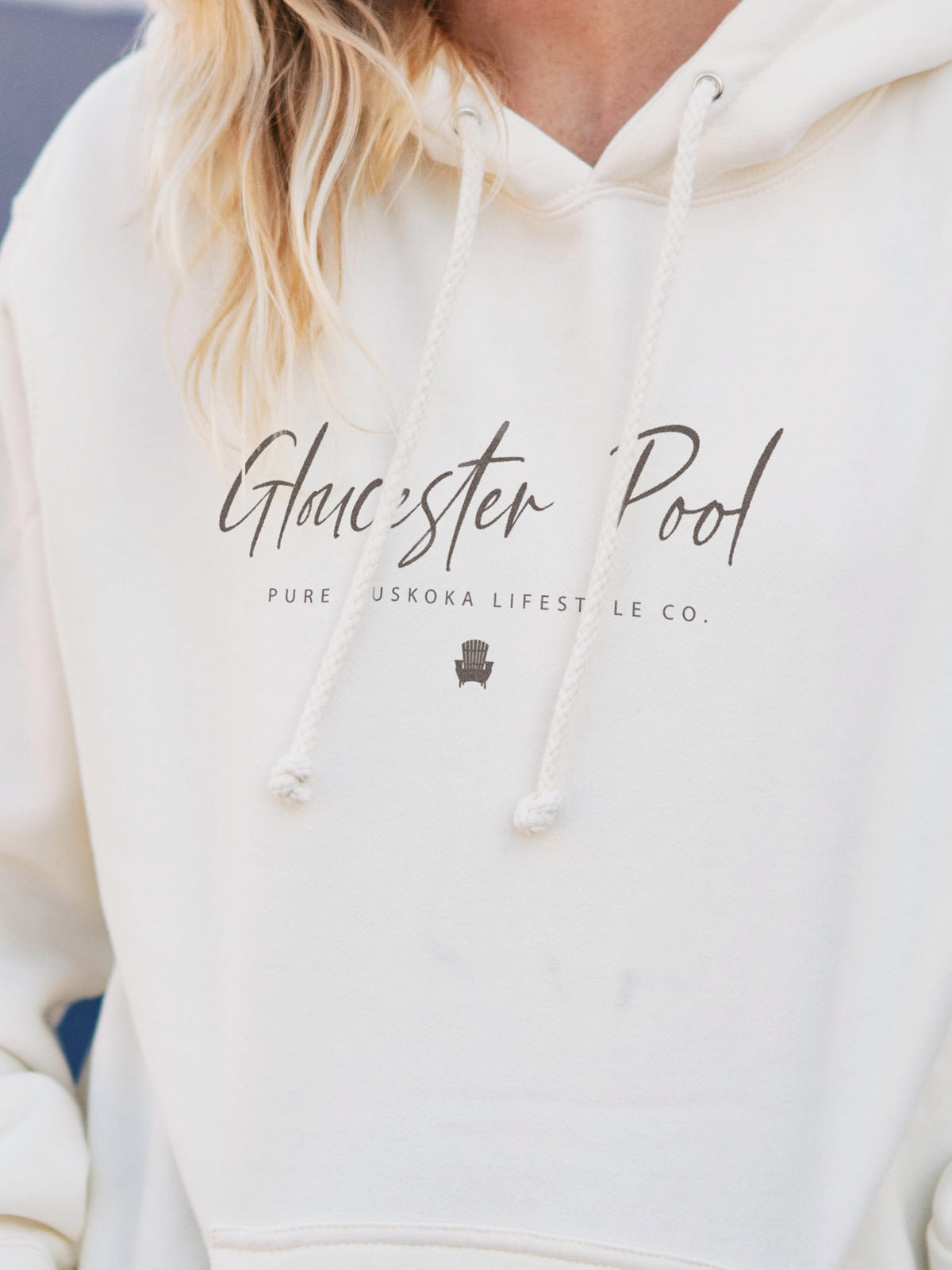 Gloucester Pool Hoodie - Bone - Female Model