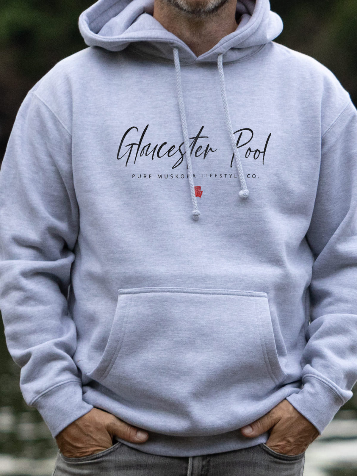 Gloucester Pool Hoodie - Heather Grey - Male Model