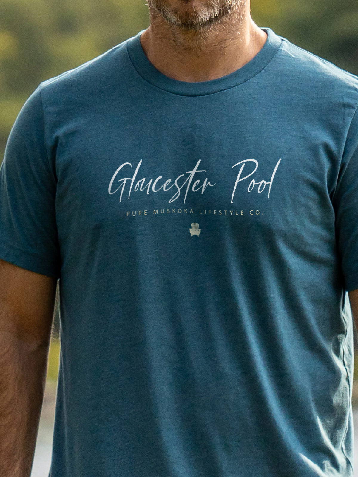 Gloucester Pool T-Shirt - Deep Teal - Male Model