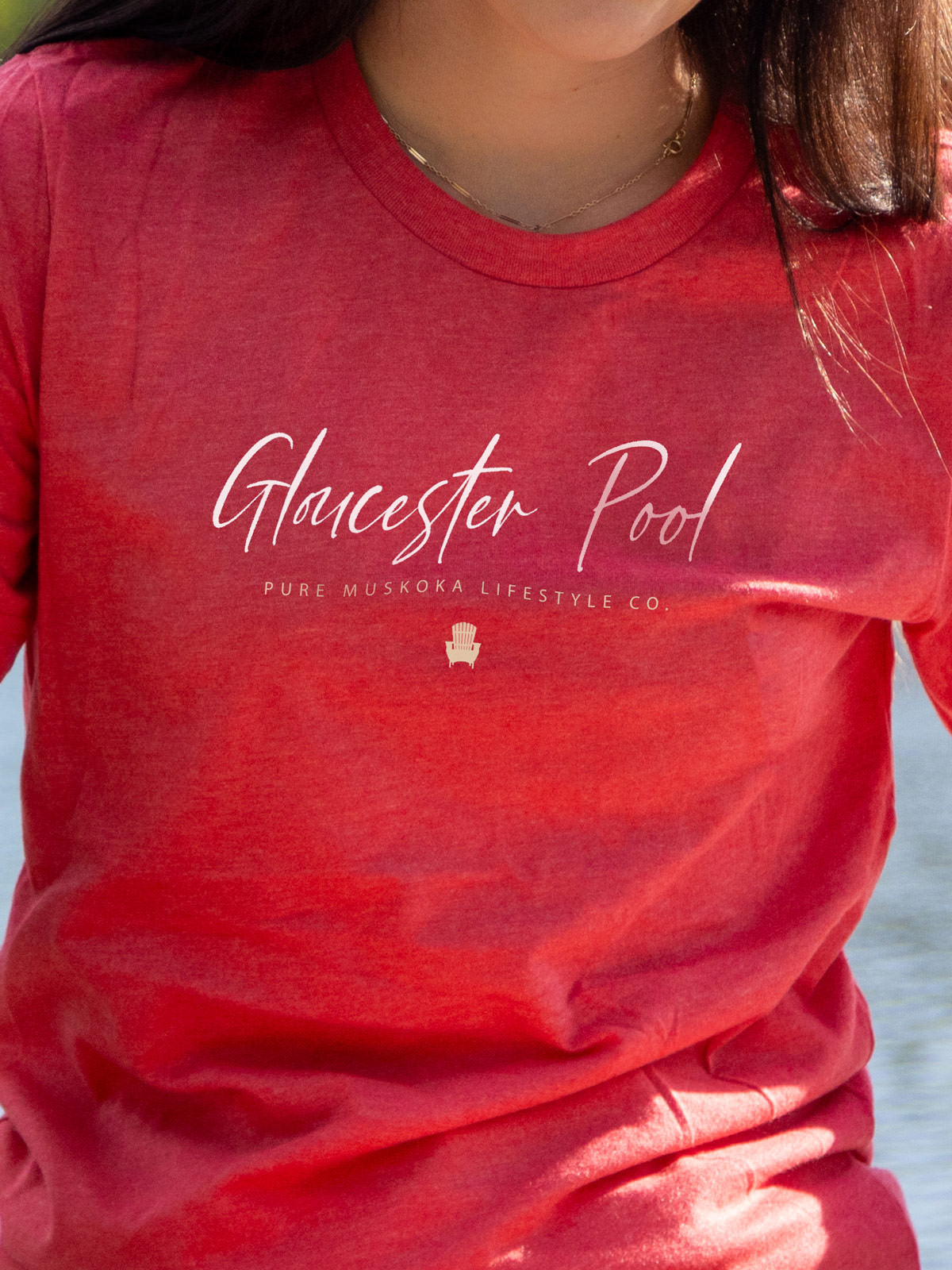 Gloucester Pool T-Shirt - Red - Female Model