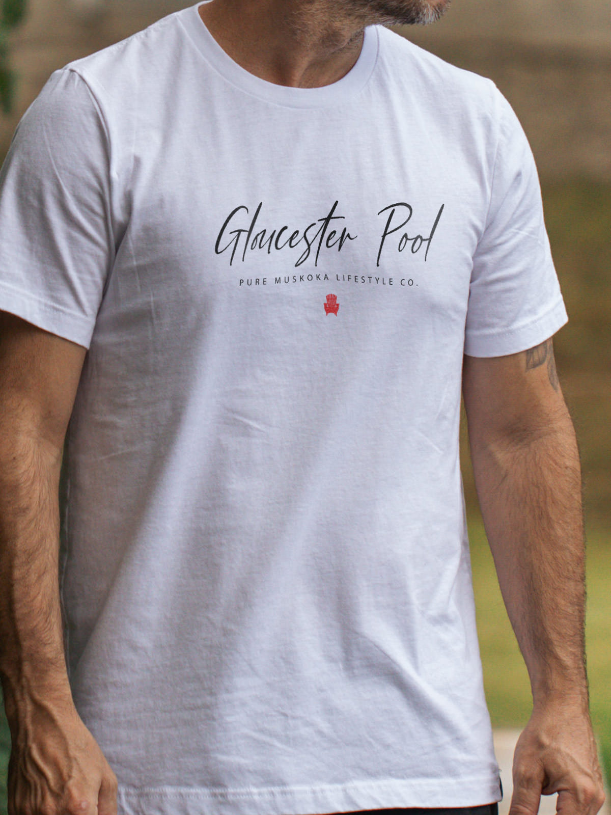 Gloucester Pool T-Shirt - White - Male Model