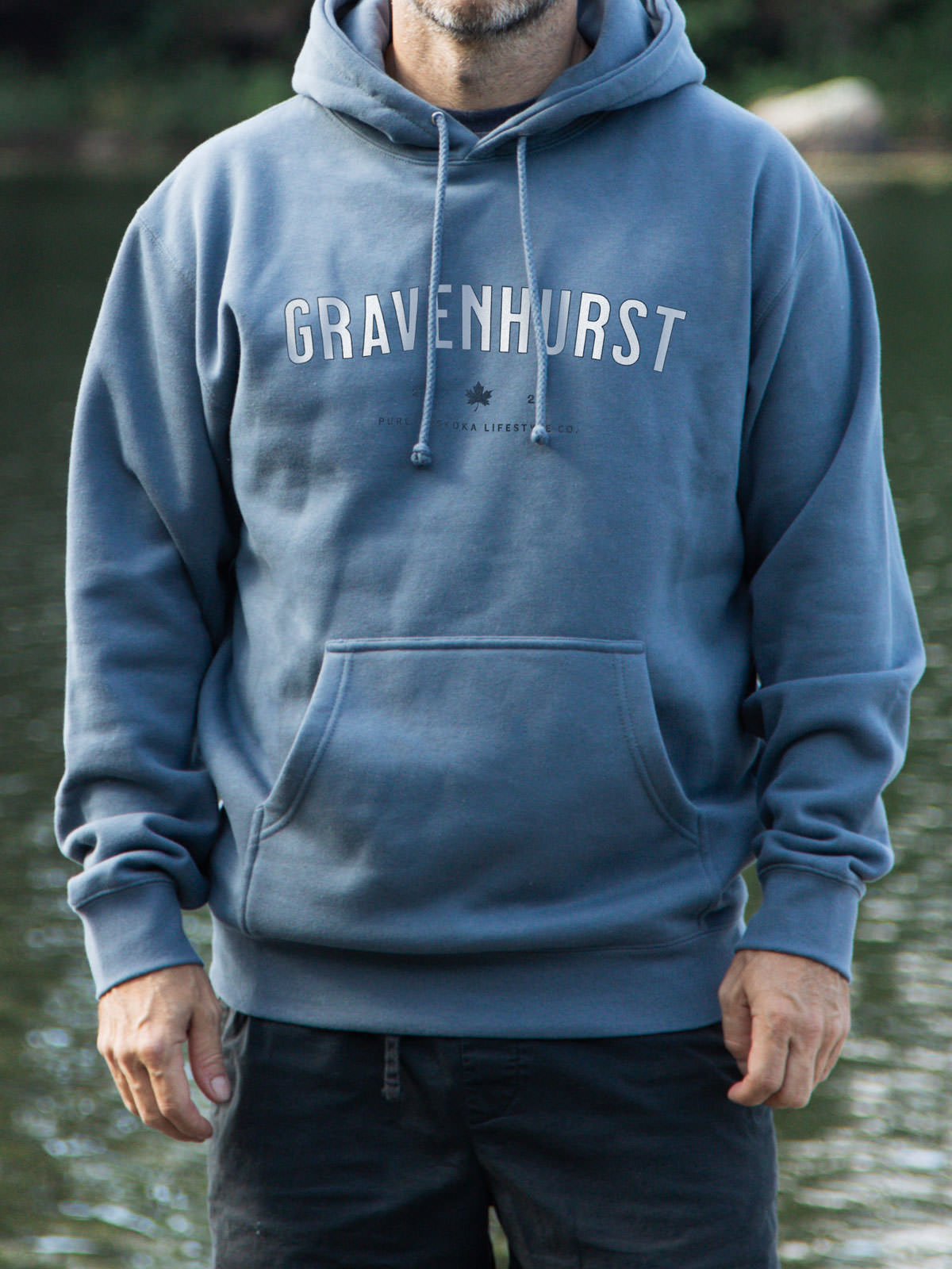 Gravenhurst Hoodie - Storm Blue  - Male Model