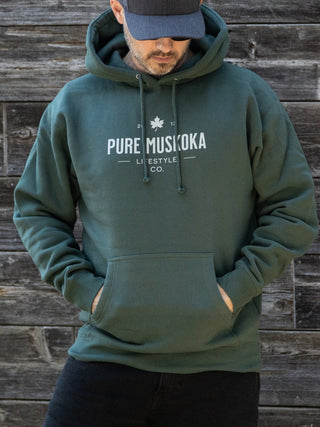Heritage Hoodie - Alpine Green - Male model
