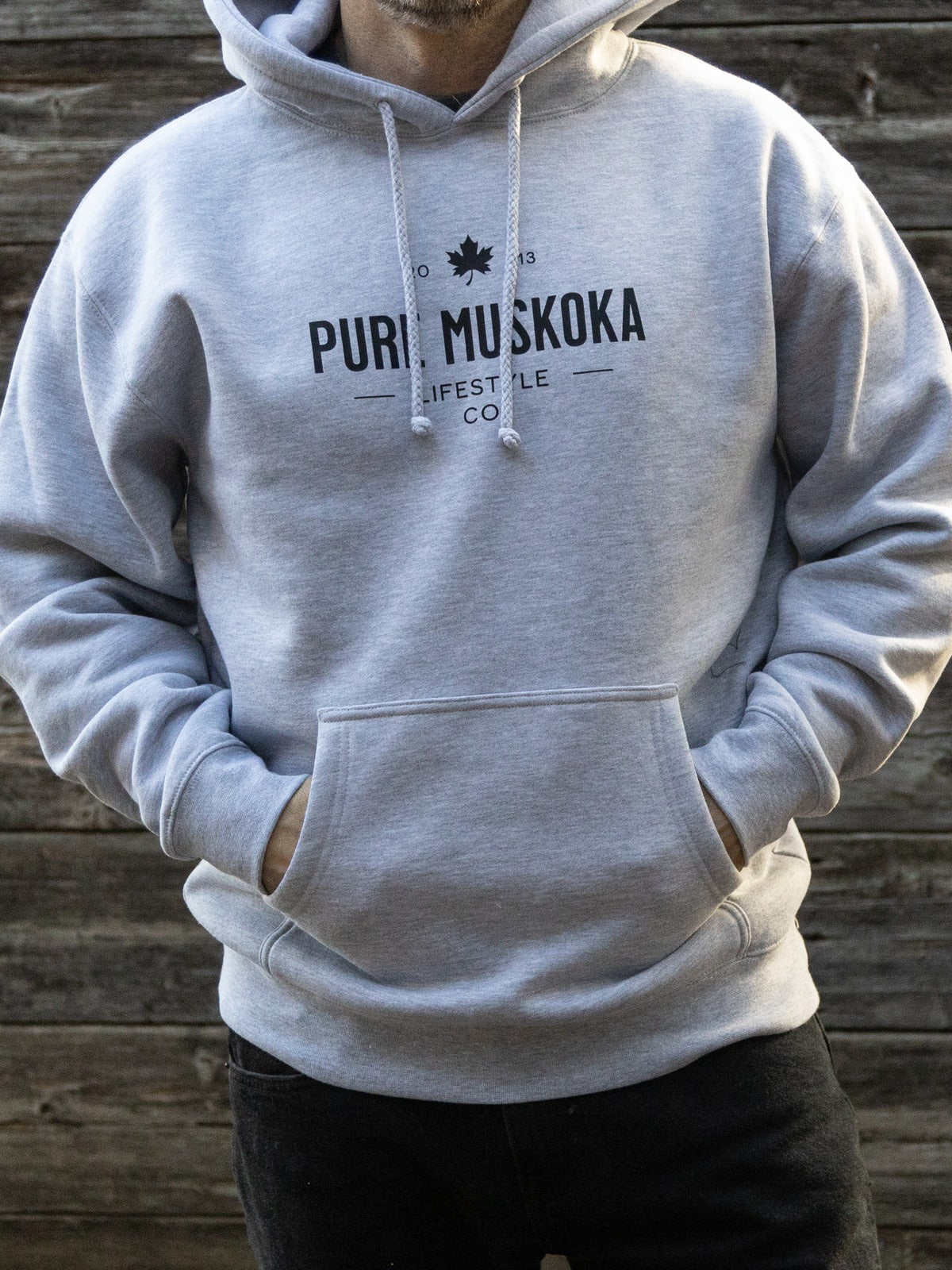Heritage Hoodie - Athletic Grey - Male model