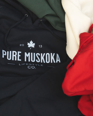 Detail shot of the Heritage Hoodie's brushed fleece