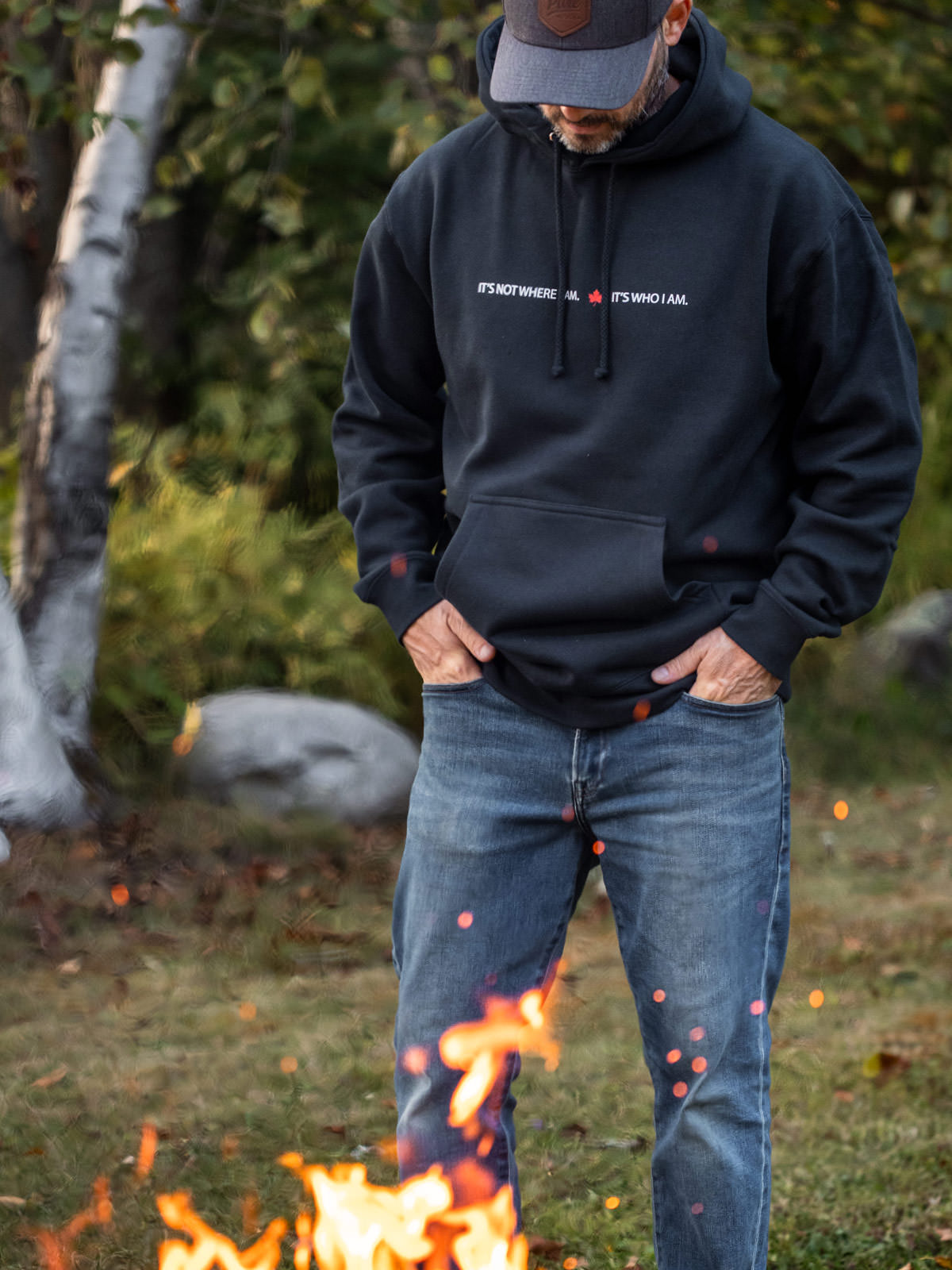 IWIA Hoodie - Navy  - Male Model