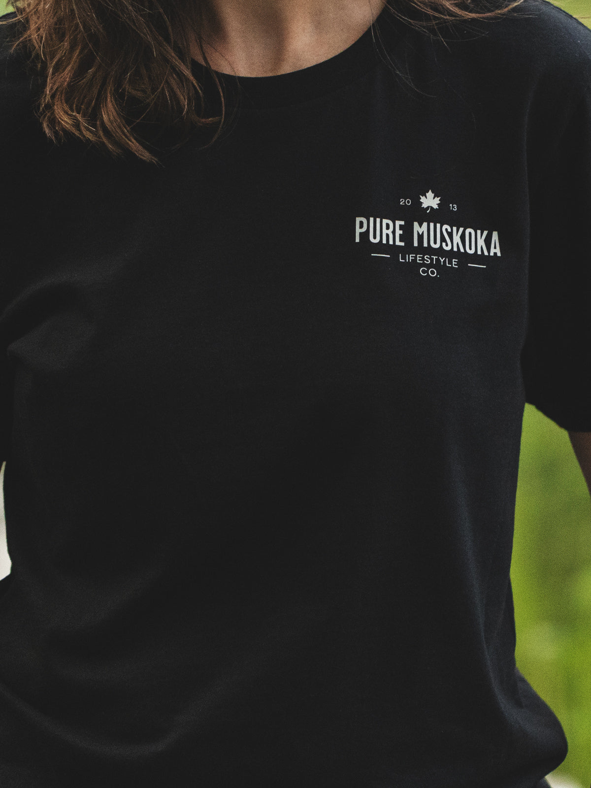 The Kee To Bala Tee - Black - Female Model - Pure Muskoka