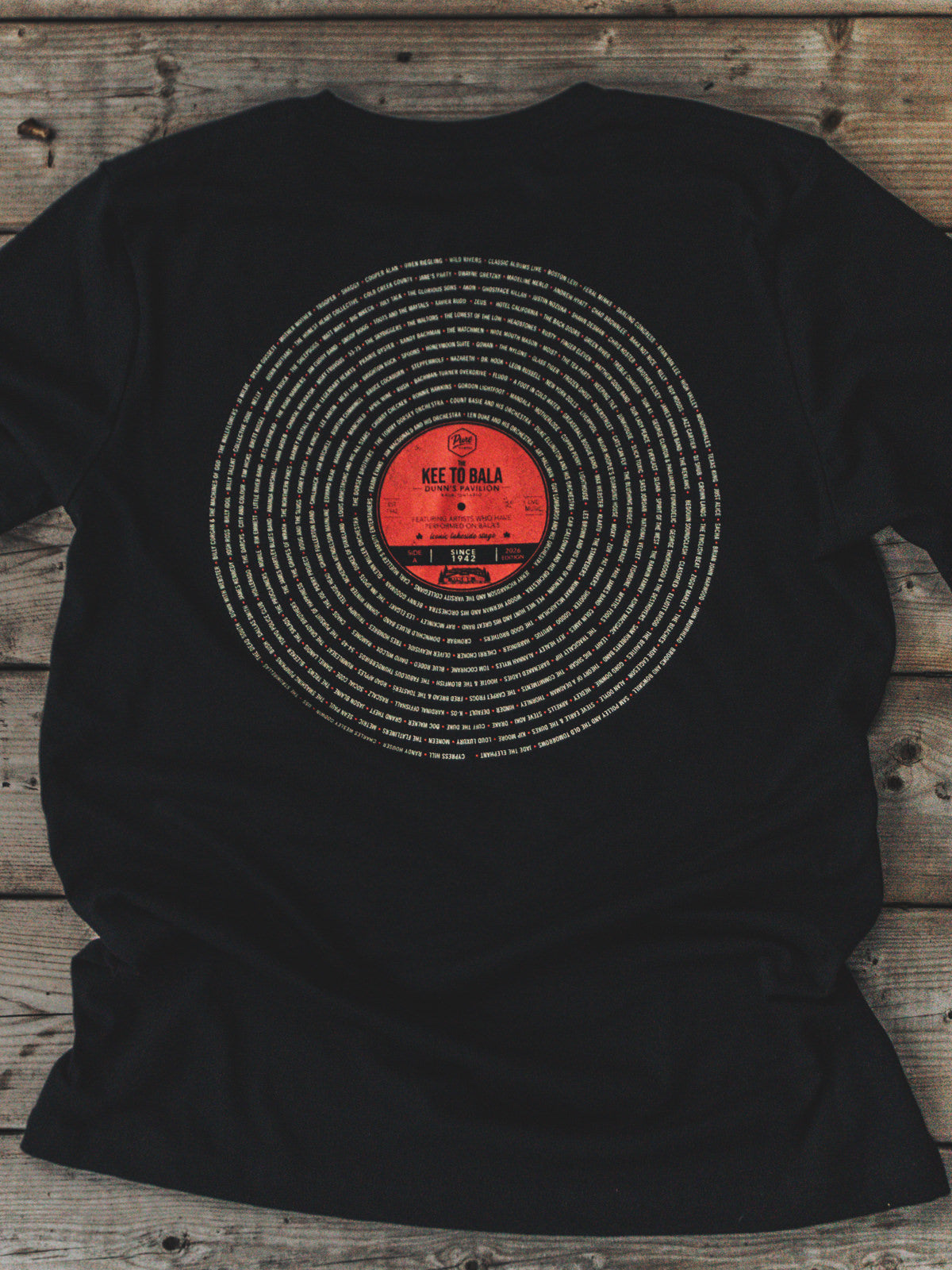 The Kee To Bala Tee - Black - Flat Lay - Pure Muskoka