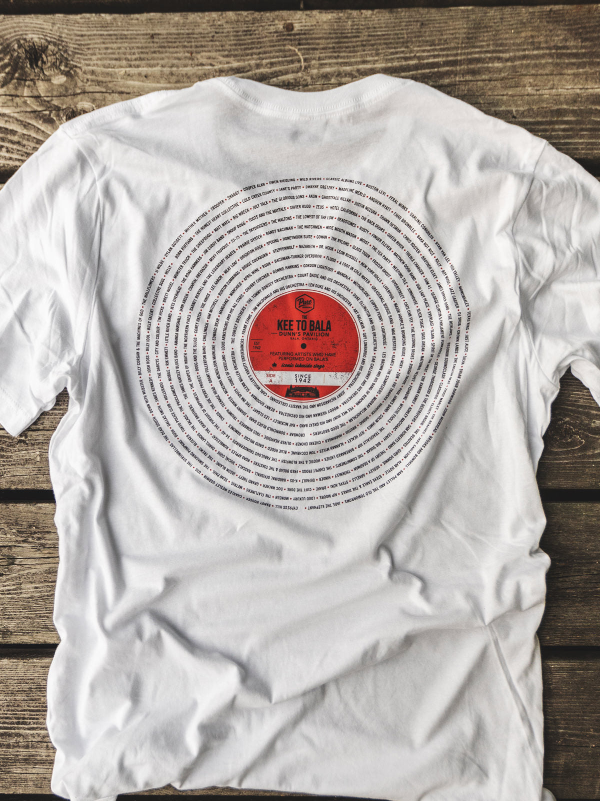 The Kee To Bala Tee - White - Flat Lay - Pure Muskoka