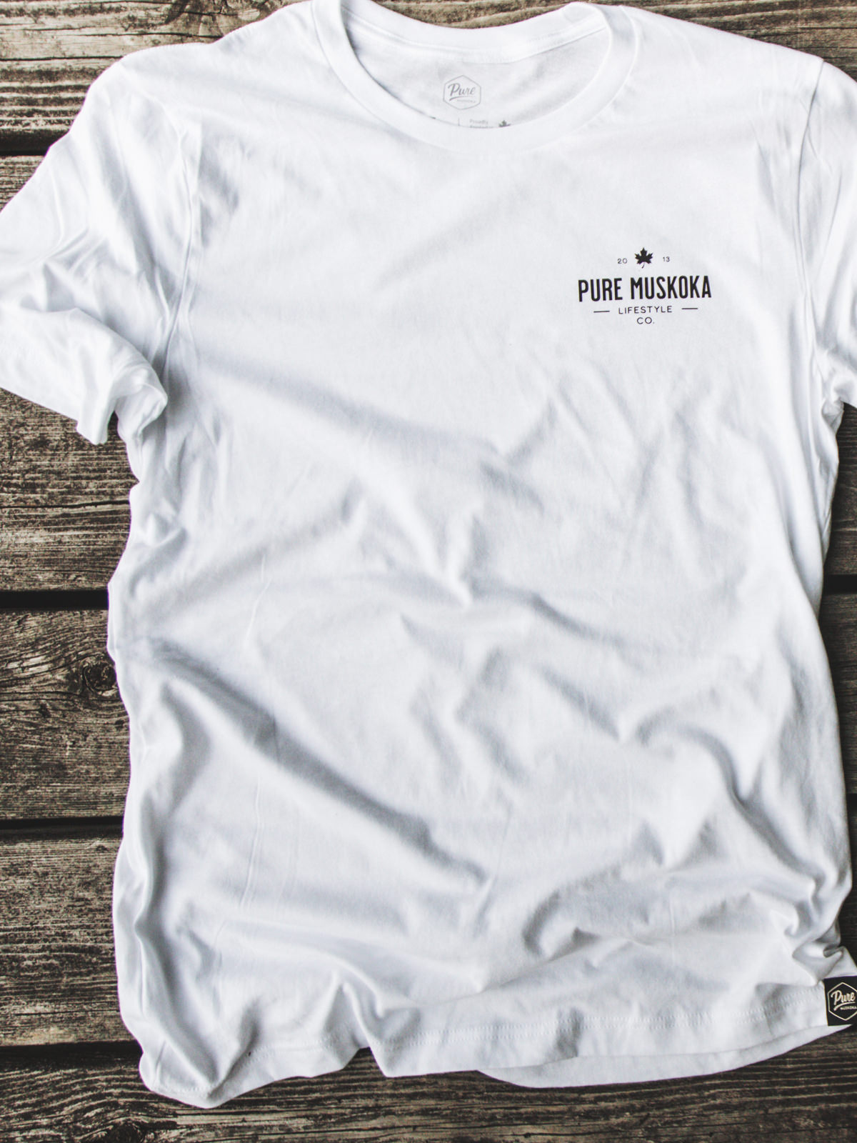 The Kee To Bala Tee - White - Flat Lay - Pure Muskoka