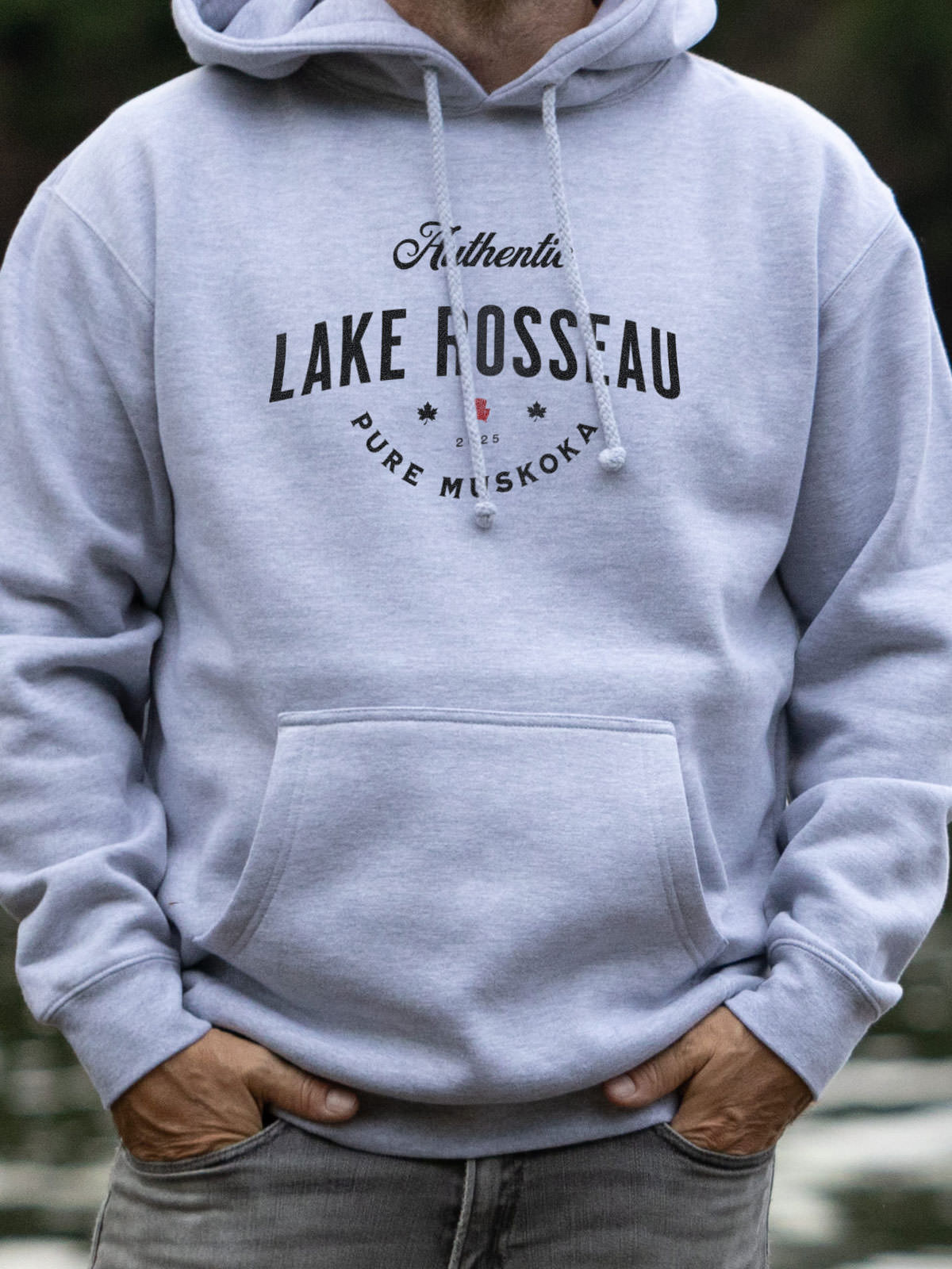 Lake Rosseau Hoodie - Athletic Grey  - Male Model