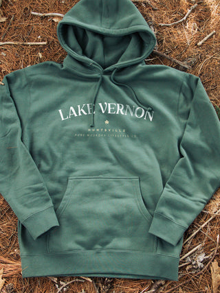Lake Vernon Hoodie - Alpine Green - Flat Lay - Pure Muskoka