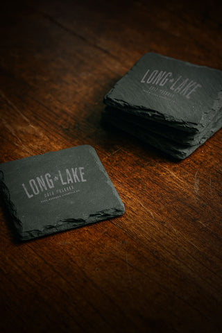 Long Lake Slate Coasters (Set of 4)