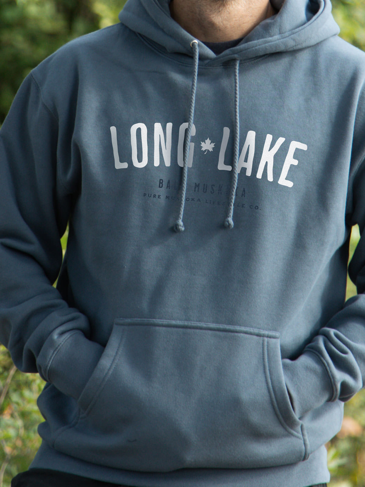 Long Lake Hoodie - Storm Blue  - Male Model