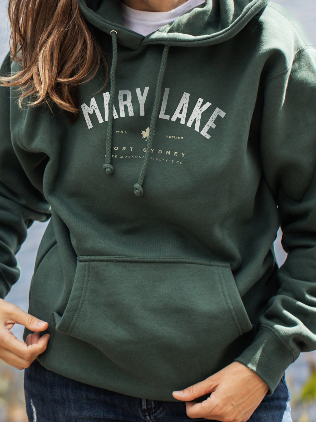 Mary Lake Hoodie - Alpine Green  - Female Model